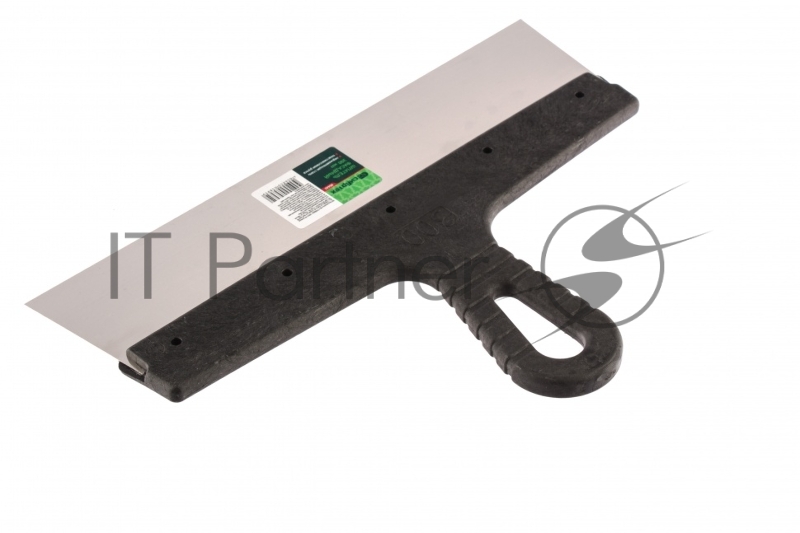 Шпатель фасадный СИБРТЕХ из нержавеющей стали,300 мм,пластмассовая ручка //85442