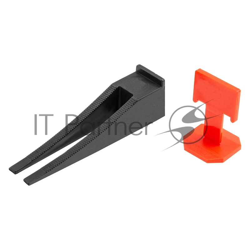 Система СИБРТЕХ выравнивания плитки СВП. Комплект - зажим + клин 40/40 шт. пакет ПЭНД// СИБРТЕХ 88060