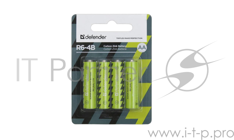 Батарея солевая Defender R6-4B AA (4шт)