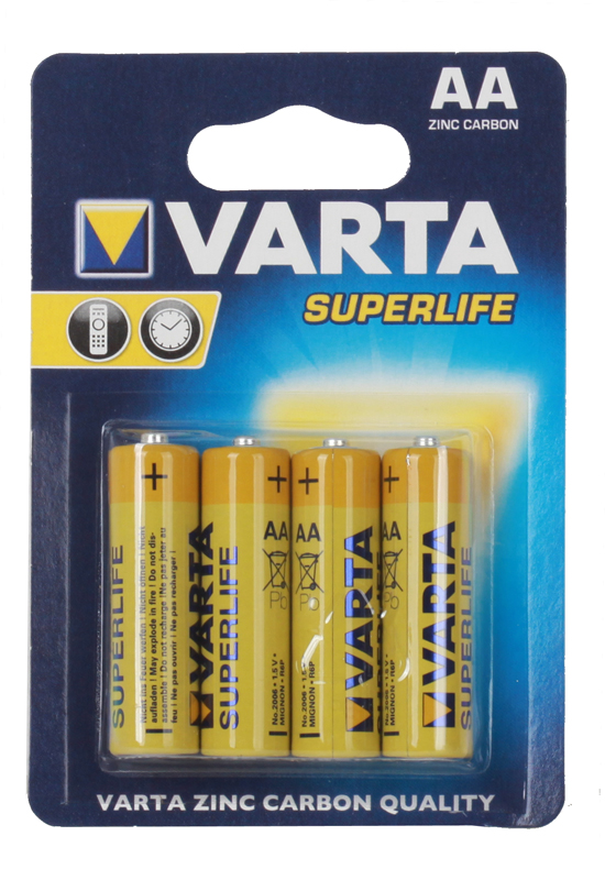 Батарея солевая VARTA SUPERLIFE АА (4шт)