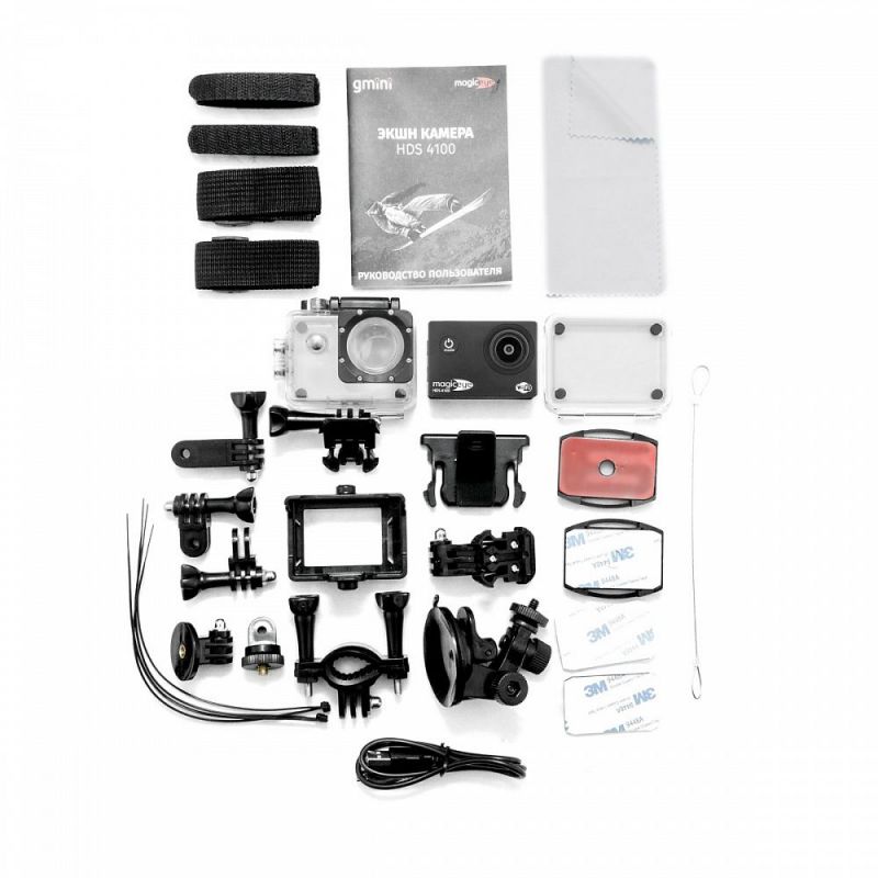 Экшн-камера Gmini MagicEye HDS4100 Silver Мото/Вело/Авто/Спорт, водонепроницаемый, FullHD, 1080p, LC