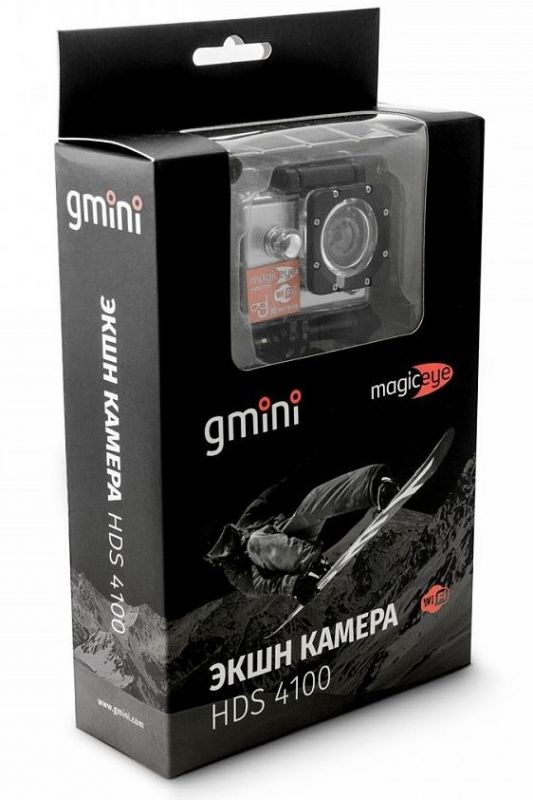 Экшн-камера Gmini MagicEye HDS4100 Silver Мото/Вело/Авто/Спорт, водонепроницаемый, FullHD, 1080p, LC