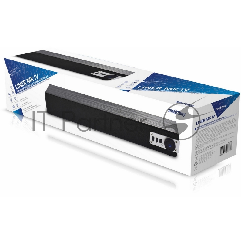 Акустическая система 2.0 SmartBuy LINER MK IV, Bluetooth, 10Вт, MP3, LED, дерево (SBS-960)/10