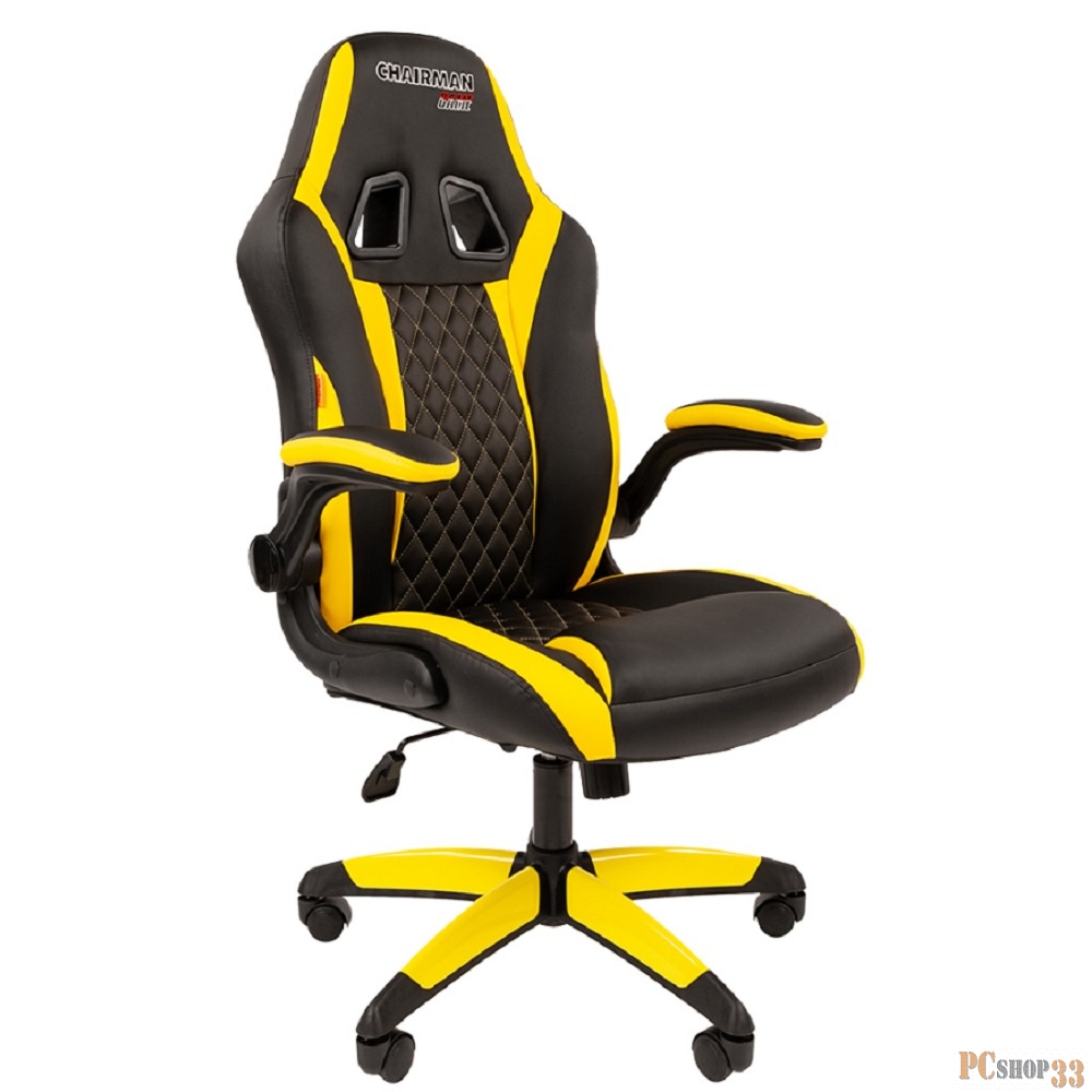 Офисное кресло Chairman game 15 Россия экопремиум черный/желтый н.п