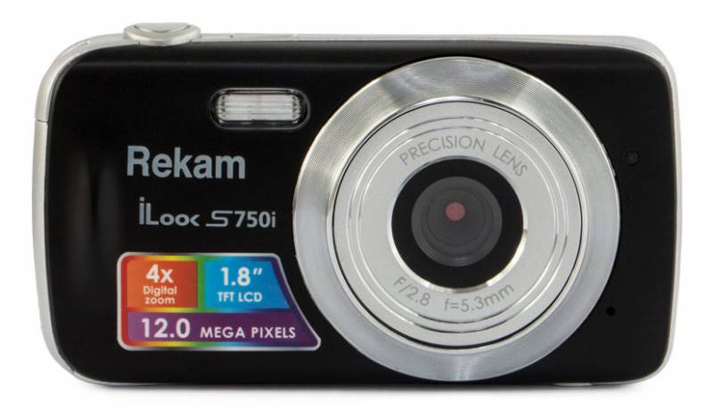 Фотоаппарат Rekam iLook S750i черный 12Mpix 1.8 SD/MMC CMOS/AAA