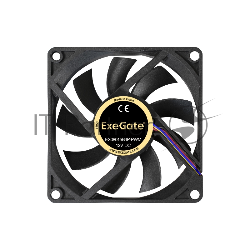 Вентилятор ExeGate EX288924RUS EX08015B4P-PWM (80x80x15 мм, 2-Ball (двойной шарикоподшипник), 4pin, PWM, 24dBA)