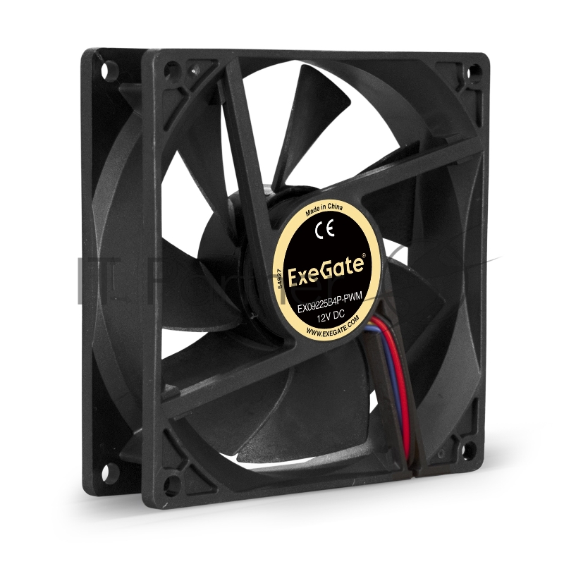Вентилятор ExeGate EX288927RUS EX09225B4P-PWM (92x92x25 мм, 2-Ball (двойной шарикоподшипник), 4pin, PWM, 29dBA)