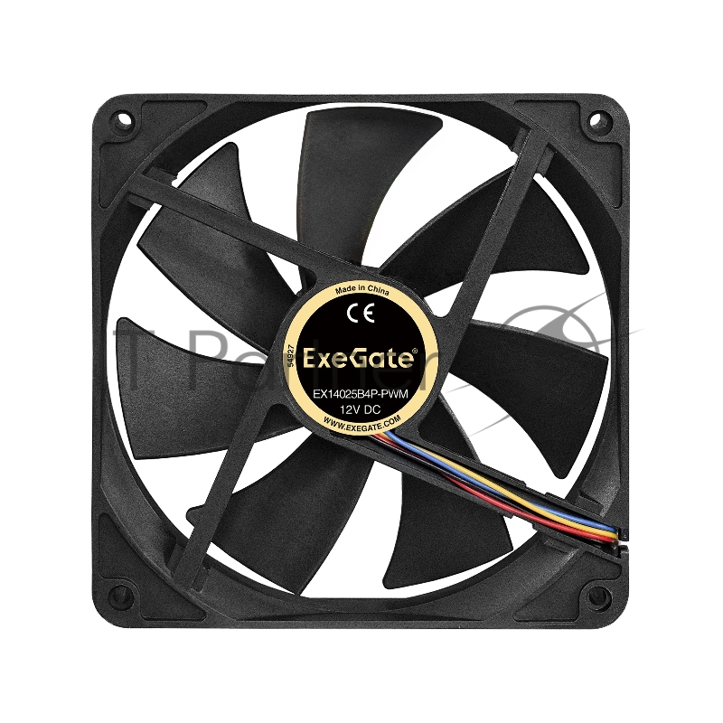 Вентилятор ExeGate EX288929RUS EX14025B4P-PWM (140x140x25 мм, двойной шарикоподшипник, 4pin, PWM, 28dBA)