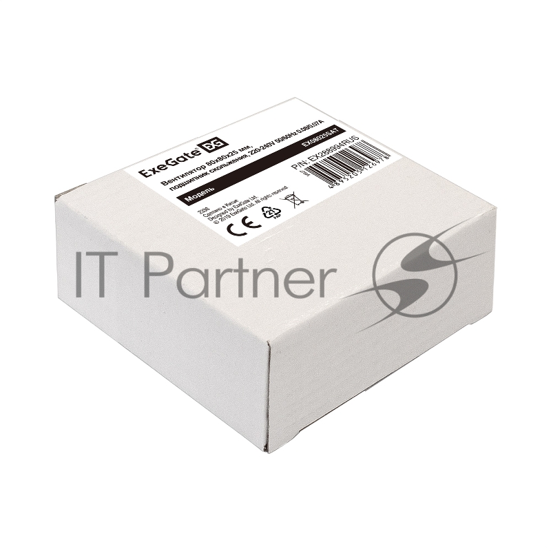 Вентилятор 220B ExeGate EX288994RUS EX08025SAT (80x80x25 мм, Sleeve bearing (подшипник скольжения), клеммы, 2500RPM, 31dBA)