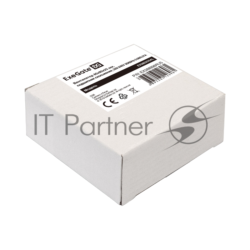 Вентилятор 220В ExeGate EX288996RUS EX08025SAL (80x80x25 мм, Sleeve bearing (подшипник скольжения), подводящий провод 30 см, 2500RPM, 31dBA)