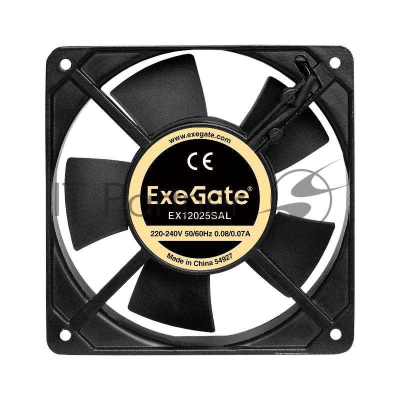 Вентилятор 220В ExeGate EX289015RUS EX12025SAL (120x120x25 мм, Sleeve bearing (подшипник скольжения), подводящий провод 30 см, 2100RPM, 32dBA)