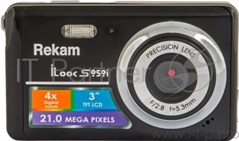 Фотоаппарат Rekam iLook S959i черный 21Mpix 2.7 720p SDHC/MMC CMOS/Li-Ion