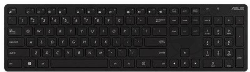 Клавиатура + мышь Asus W5000 клав:черный/черный мышь:черный USB беспроводная slim Multimedia