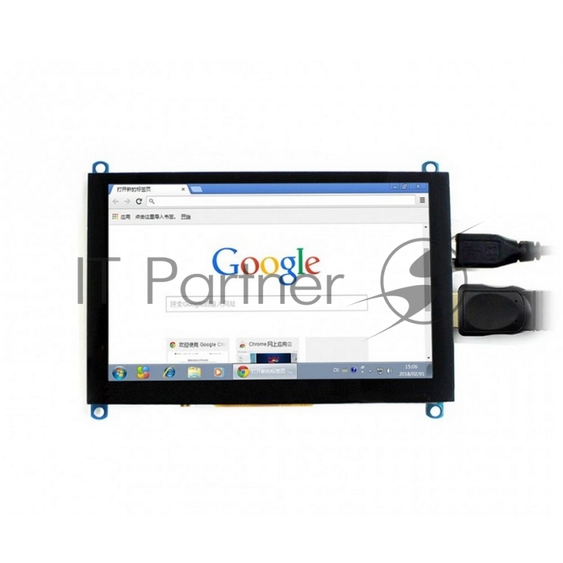 ACD18-RA417 Waveshare 5 емкостной сенсорный дисплей без корпуса, 800*480 TFT матрица, вход HDMI, питание по USB, для Raspberry Pi 3 (WS14300)