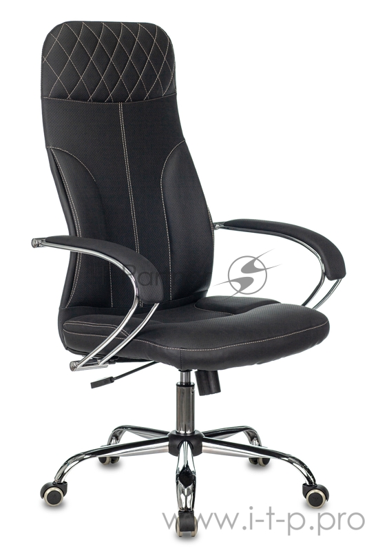 Кресло руководителя Бюрократ CH-608SL/ECO черный искусственная кожа крестовина металл хром