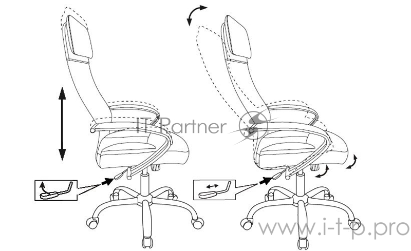 Кресло руководителя Бюрократ CH-608SL/ECO черный искусственная кожа крестовина металл хром