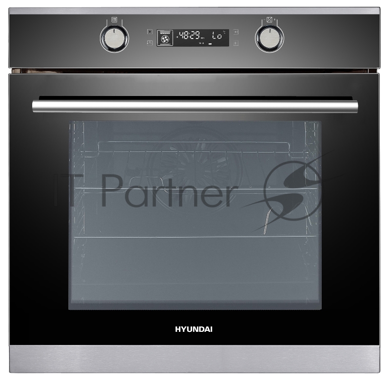 Духовой шкаф Электрический Hyundai HEO 6648 IX серебристый/черный