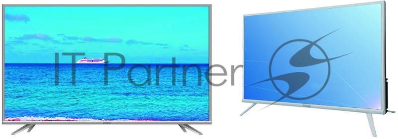 Телевизор POLAR LED LCD TV 65(3840х2160) MVA LED, 330cd/m2, USB, HDMI, RCA, CI+ slot, RJ45, Multimedia player, Smart 1+8Gb, Android 7, DVB-T/T2/C/S2, 180W, 2x8W speaker, silver