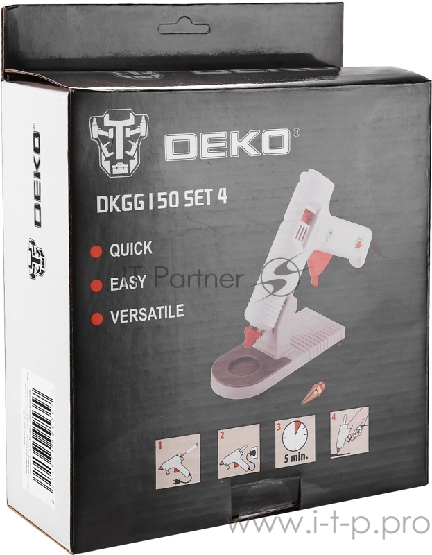 Клеевой пистолет Deko DKGG150 SET4 150Вт стерж.:11мм