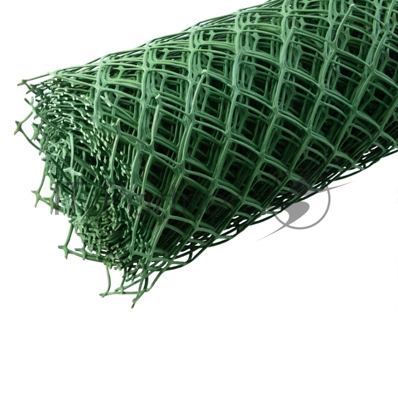 Решетка Россия заборная в рулоне, 1,8 х 25 м, ячейка 90 х 100 мм, пластиковая, зеленая //64541