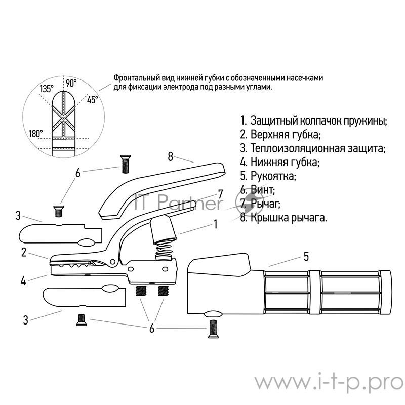 Держатель электрода REXANT 500 А American type