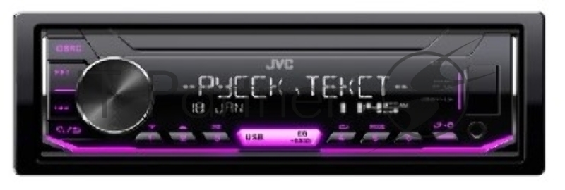 Автомагнитола JVC KD-X155 1DIN 4x50Вт