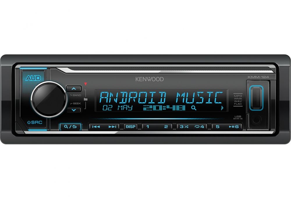 Автомагнитола Kenwood KMM-124 1DIN 4x50Вт