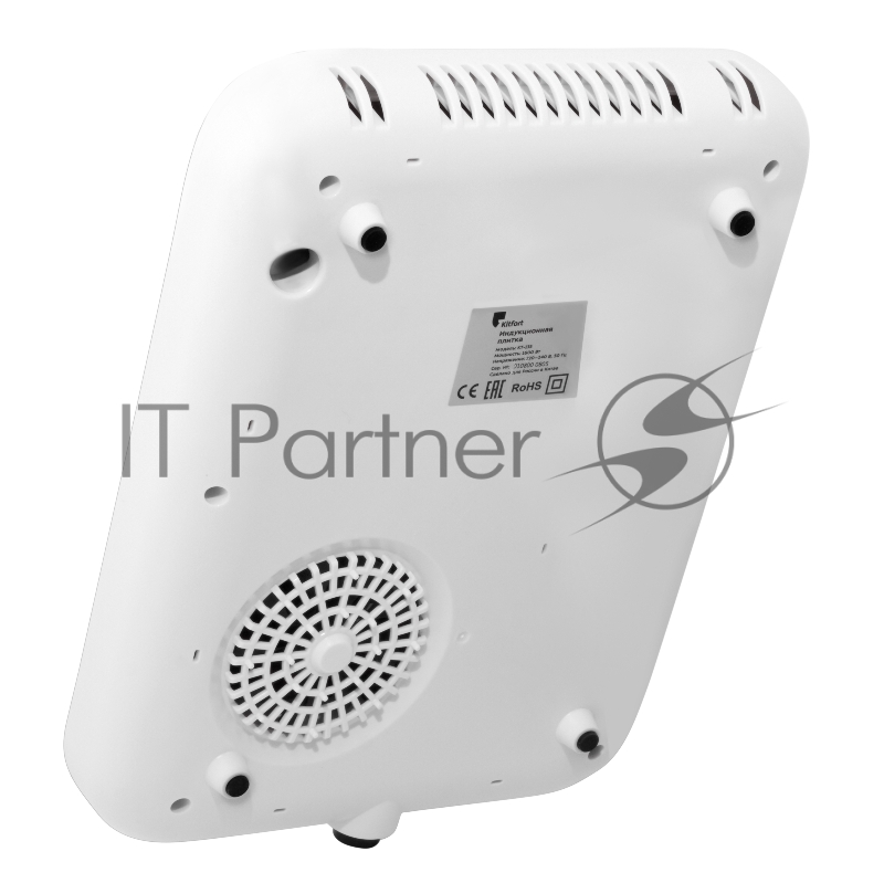 Плита Электрическая Kitfort КТ-135 черный/белый стеклокерамика (настольная)