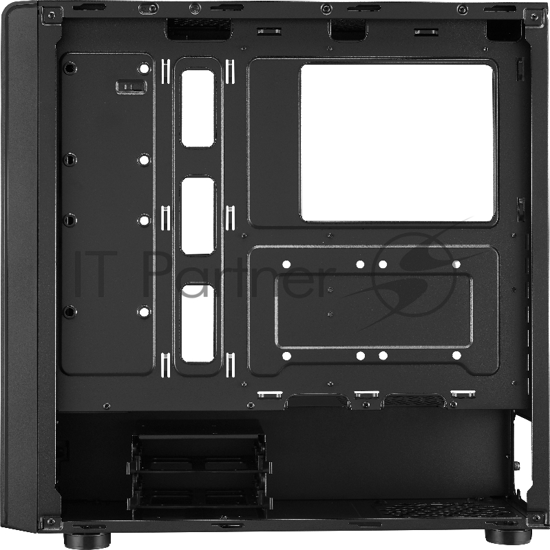 Корпус без блока питания Cooler Master Elite 500 ODD, 2xUSB3.2, 1x120Fan, w/o PSU, Black, w/ ODD, Steel left panel, ATX