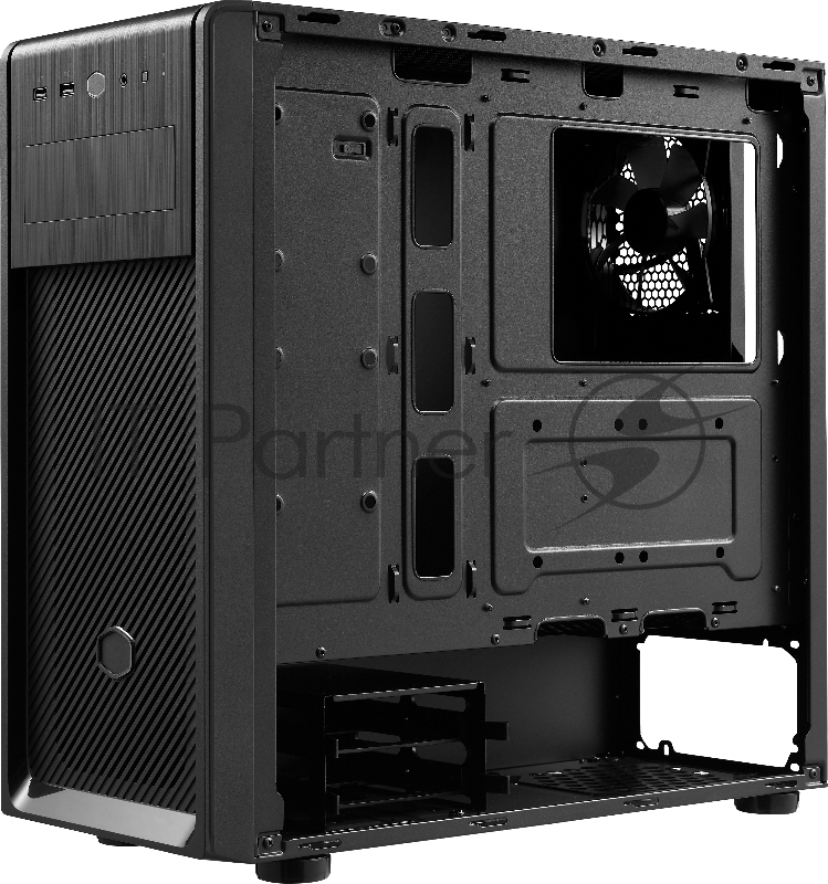 Корпус без блока питания Cooler Master Elite 500 ODD, 2xUSB3.2, 1x120Fan, w/o PSU, Black, w/ ODD, Steel left panel, ATX
