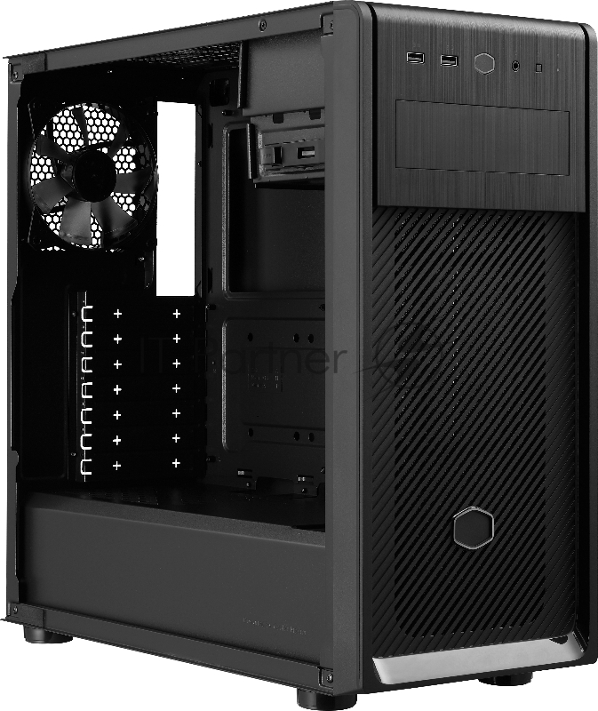 Корпус без блока питания Cooler Master Elite 500 ODD, 2xUSB3.2, 1x120Fan, w/o PSU, Black, w/ ODD, Steel left panel, ATX