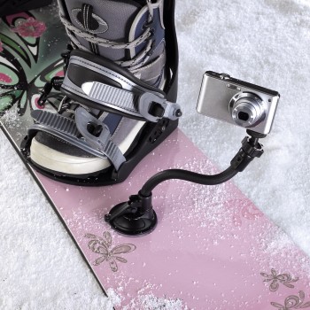 Штатив присоска Hama TravelFlex 4371 настольный черный алюминиевый сплав (110гр.)