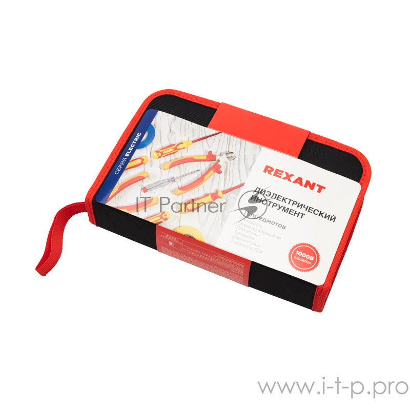 Набор диэлектрического инструмента REXANT RI-02, 11 предметов, до 1000 В, тканевый пенал