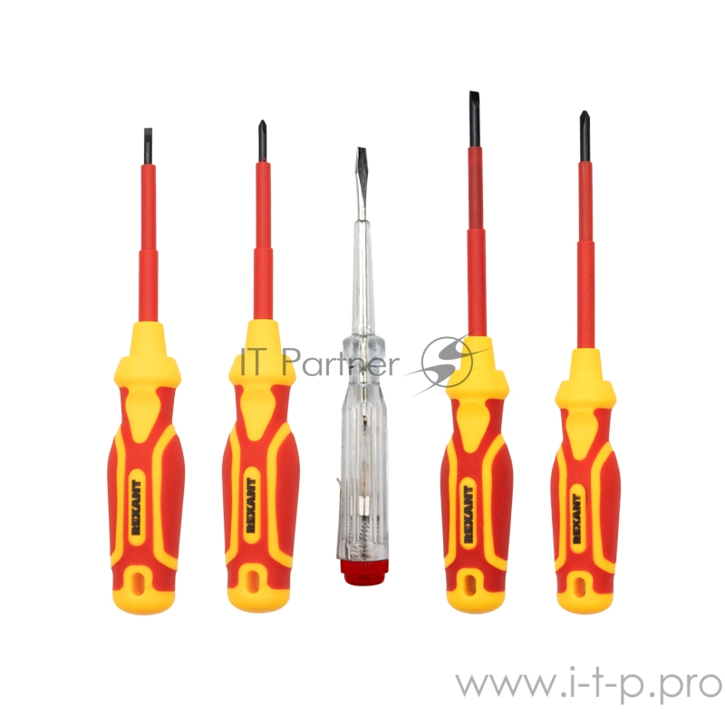 Набор диэлектрического инструмента REXANT RI-01, 7 предметов, до 1000 В, тканевый пенал