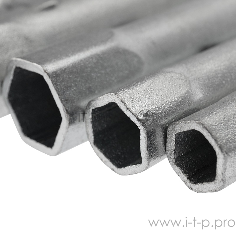 Набор ключей-трубок торцевых REXANT 8х17 мм, вороток, оцинкованные, 6 шт.