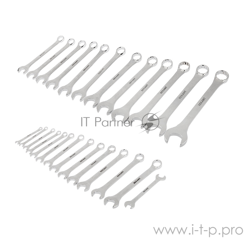 Набор ключей комбинированных REXANT 6х32 мм, 26 шт., CrV, полированный хром