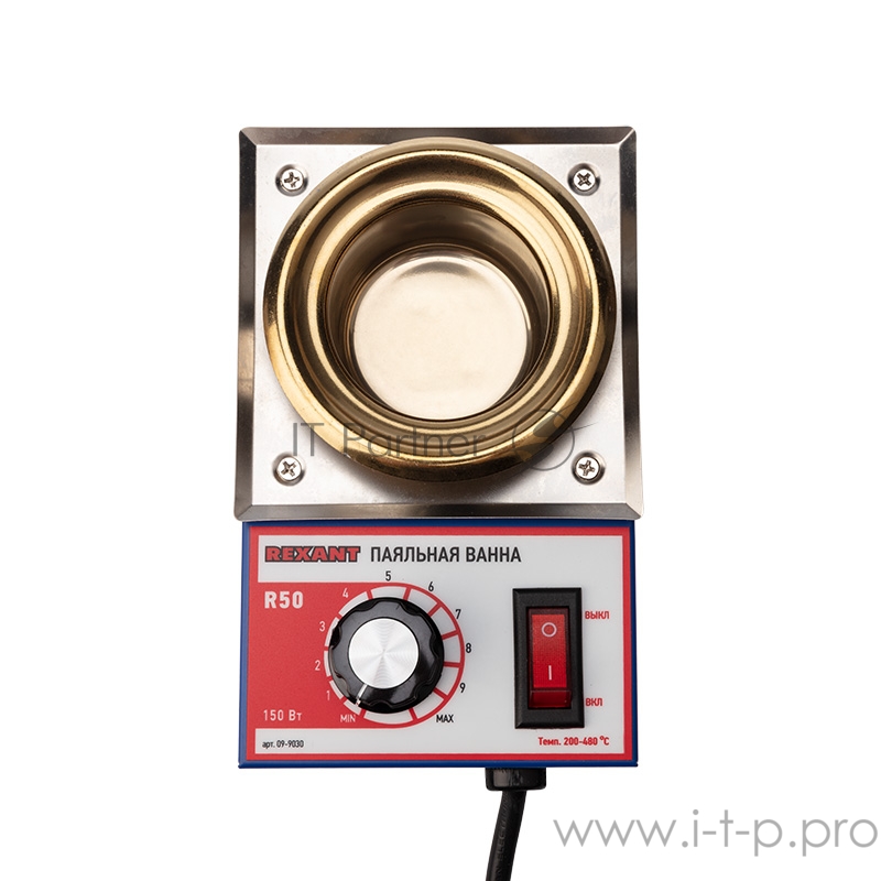 Паяльная ванна REXANT, модель R50, 150 Вт, ø 50 мм, 200-480 °C