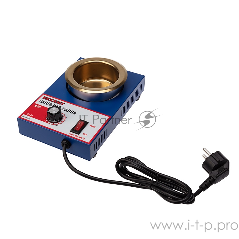 Паяльная ванна REXANT, модель R80, 300 Вт, ø 80 мм, 200-480 °C