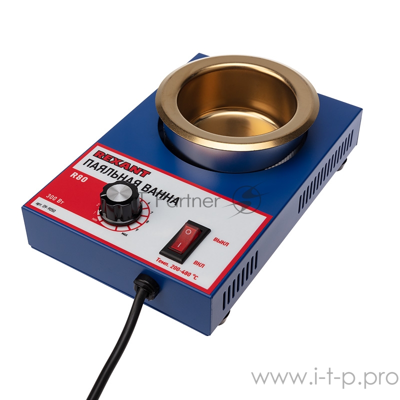 Паяльная ванна REXANT, модель R80, 300 Вт, ø 80 мм, 200-480 °C