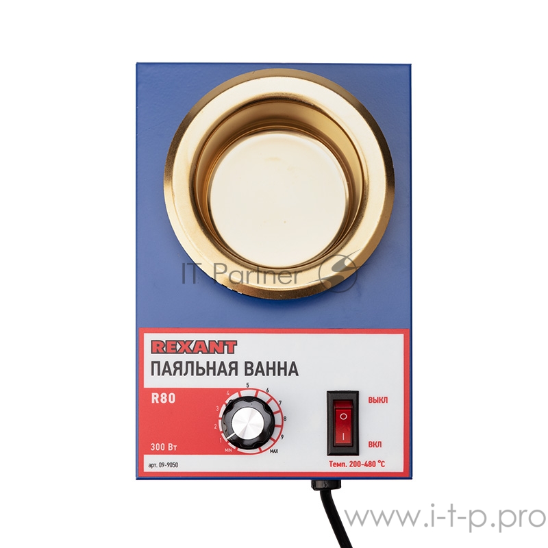 Паяльная ванна REXANT, модель R80, 300 Вт, ø 80 мм, 200-480 °C