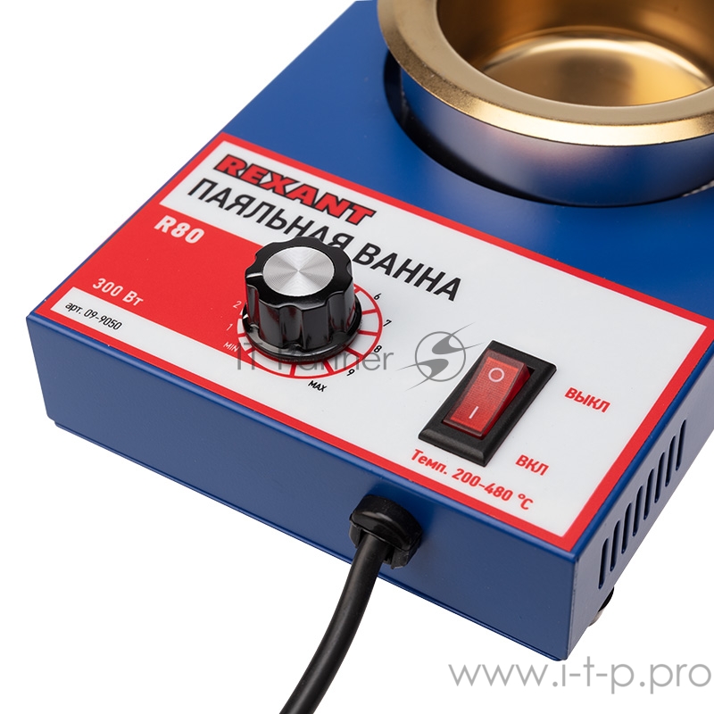 Паяльная ванна REXANT, модель R80, 300 Вт, ø 80 мм, 200-480 °C