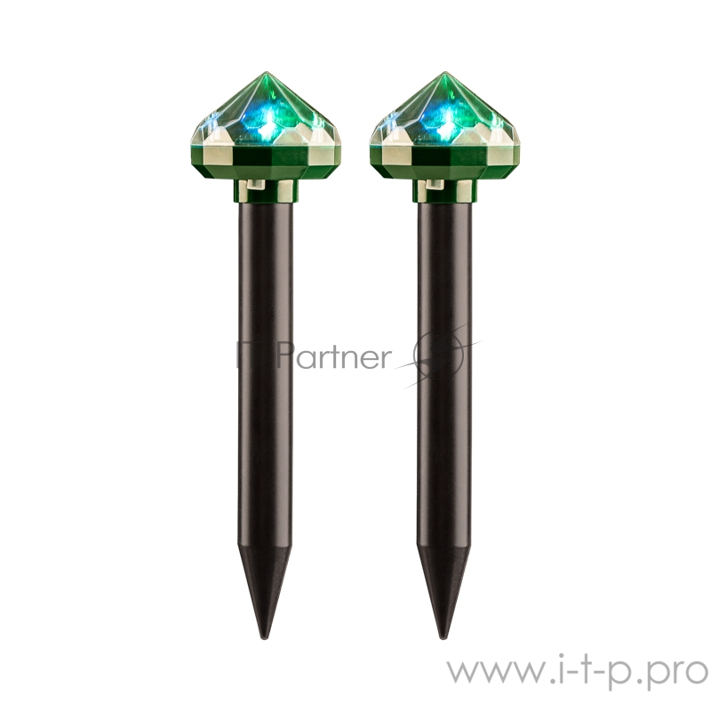 Набор отпугивателей кротов с садовым фонариком (R20*2 кристалл) REXANT