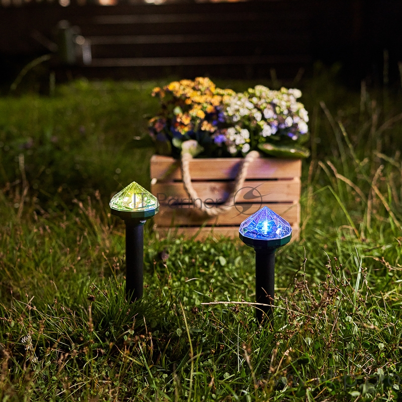 Набор отпугивателей кротов с садовым фонариком (R20*2 кристалл) REXANT