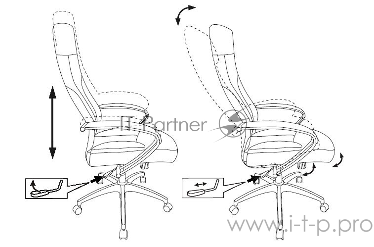 Кресло руководителя Бюрократ CH-608/ECO черный искусственная кожа крестовина пластик