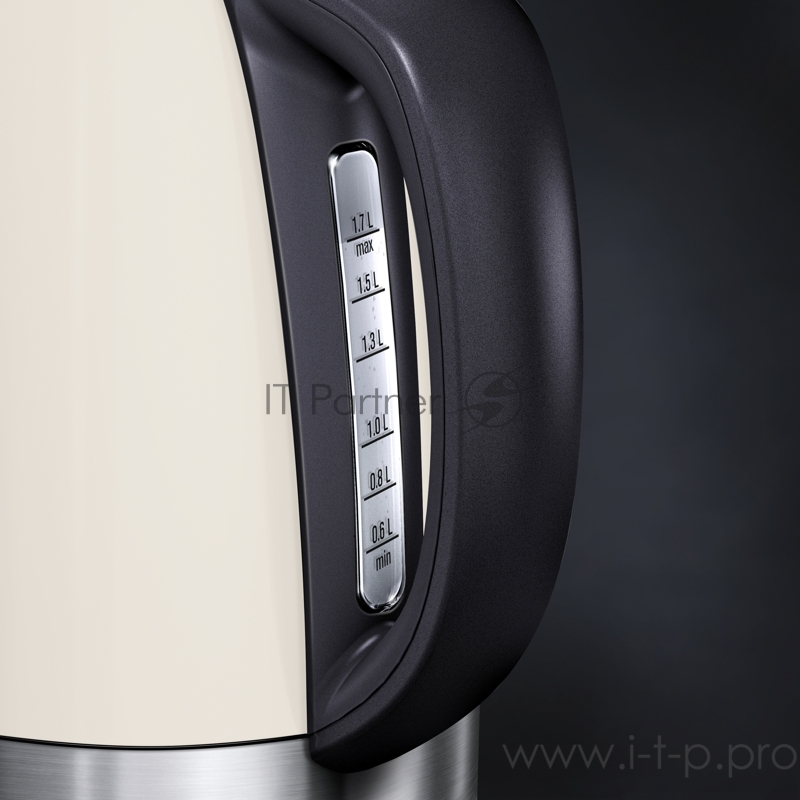 Электрический чайник Electrolux EEWA7700W Нержавеющая сталь, белый цвет, 2400 Вт, 1,7 л, открывание крышки одной рукой, съемный фильтр, защита от перегрева, предварительно запрограммированные настройки температуры от 40 ° C до 100 ° C