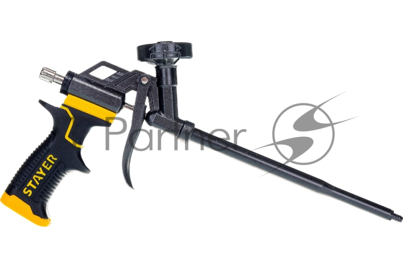 Пистолет для монтажной пены Stayer BLACK PRO метал корпус тефлоновое покрытие 06862_z02