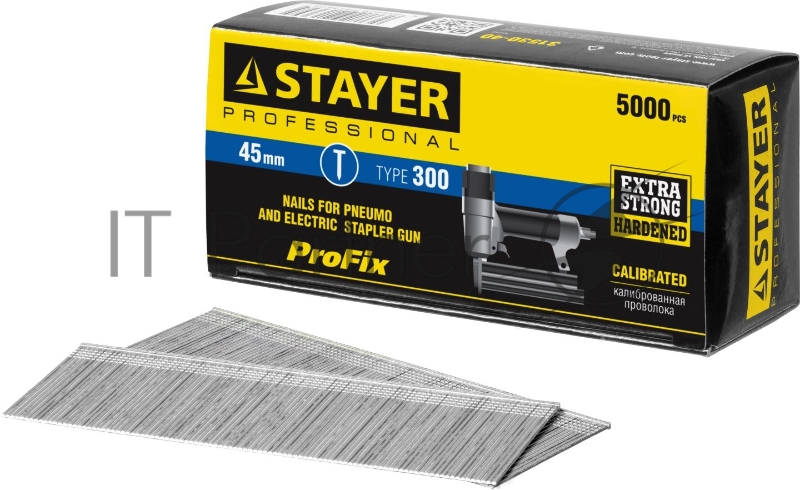 Гвозди тип STAYER 300, 45 мм, особотвердые, PROFESSIONAL 31530-45, 5000 шт 31530-45