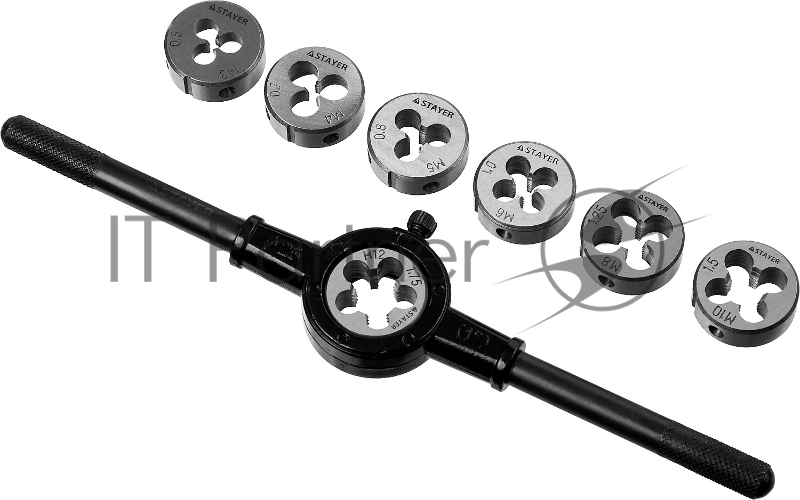 Набор плашек STAYER MASTER, плашкодержатель 1шт, плашки 7шт, 8 предметов 28015-H8_z01