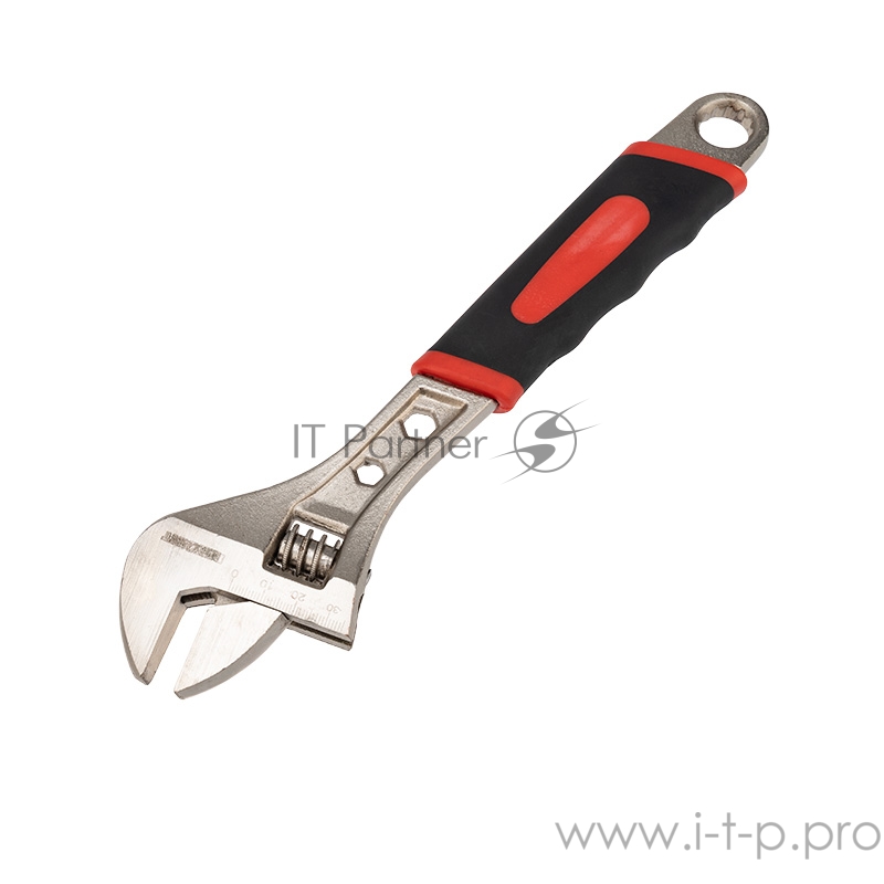 Разводной ключ REXANT 300 мм никелированный, двухкомпонентная рукоятка