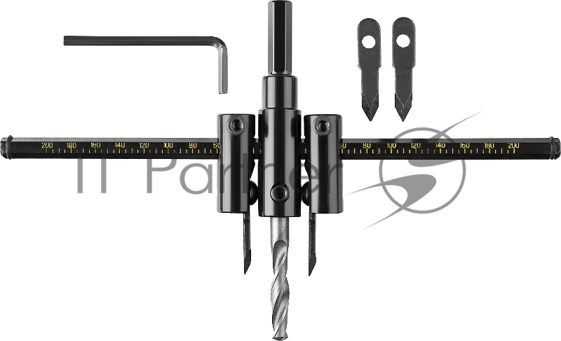 Сверло Stayer регулируемое Profi 2944-200 двухрезцовое по дереву Балеринка d=40-200мм 2944-200